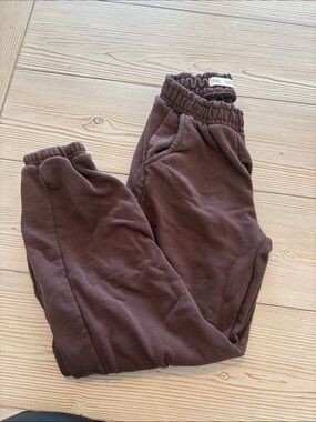 Zara Kids Chocolate Brown Elastic Waist Joggers